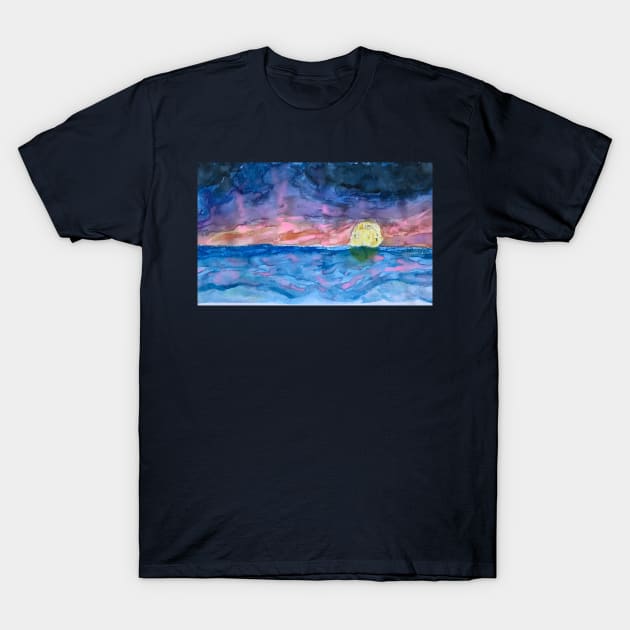 Roiling Waves by the Sea at Sunset T-Shirt by TranslucentBlue